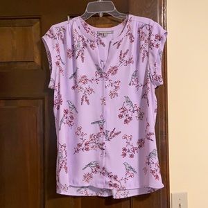 Daniel Rainn Women’s Purple Floral Blouse